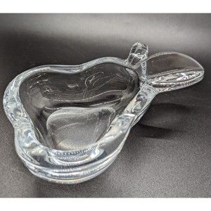Art Vannes France Crystal Pear Ashtray, Trinket/Candy Dish, Paperweight *READ!*